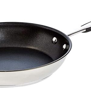 Stainless steel frying pan with non-stick coating