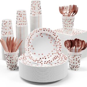 White & Rose Party Supplies